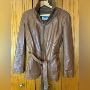 Vintage Lawrence Roy Brown Leather Jacket.
soft, supple leather.